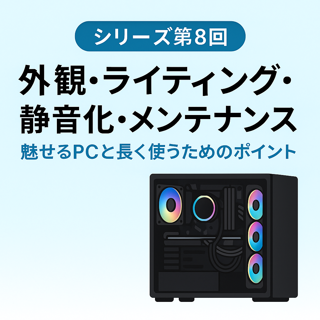 美しく配線された自作PCの内部