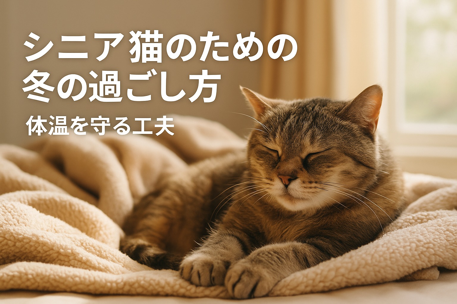 シニア猫のための冬の過ごし方|体温を守る工夫
